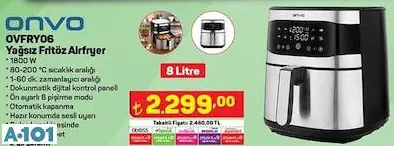 ONVO YAĞSIZ FRİTÖZ AİRFRYER ONVO YAĞSIZ FRİTÖZ AİRFRYER